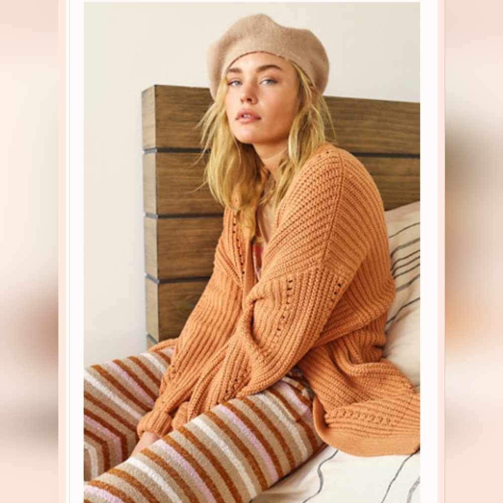 Free People Nightingale Cardi in Petal